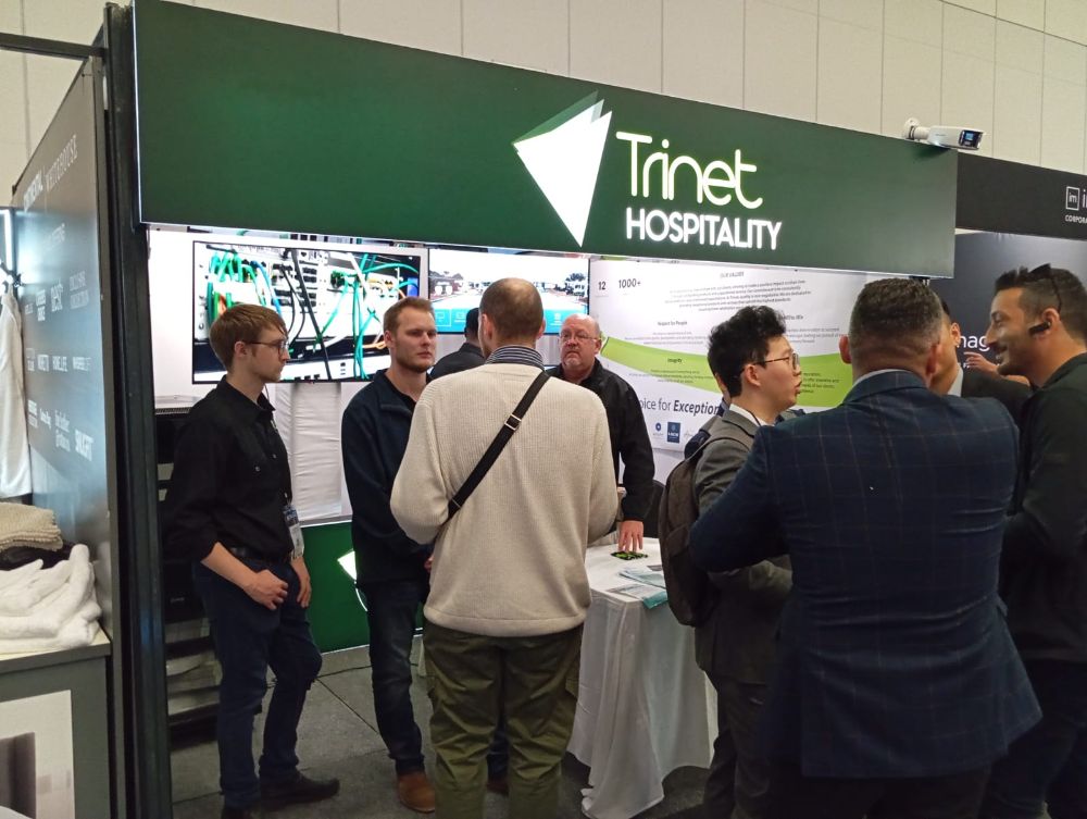 The team networking at the Trinet stand
